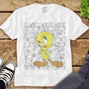 Looney Tunes Tweety Bird Comic Portrait T-Shirt Unisex Adult T-shirt Kid Shirt